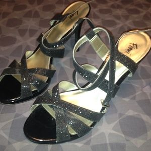 Fioni Night Strappy Black Heel Sandals Size 13m